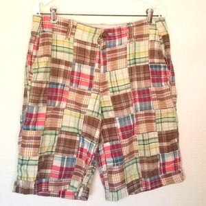 Aeropostale patchwork plaid 12 inch shorts